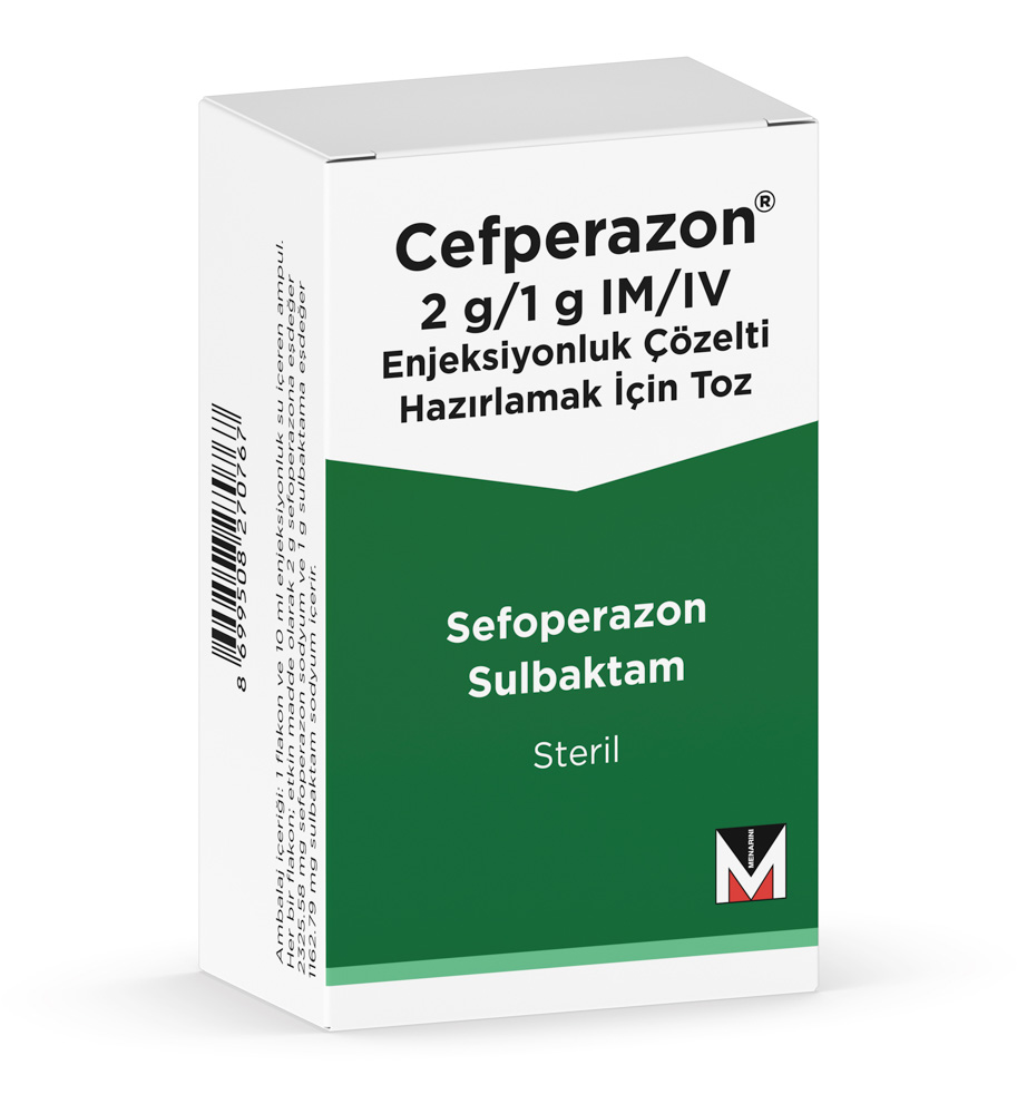 Cefperazon 2 g/1 g IM/IV Enjeksiyonluk Çözelti Hazırlamak İçin Toz