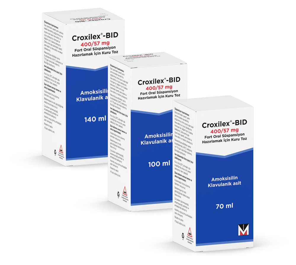 Croxilex-BID 400/57 mg Fort Oral Süspansiyon Hazırlamak İçin Kuru Toz