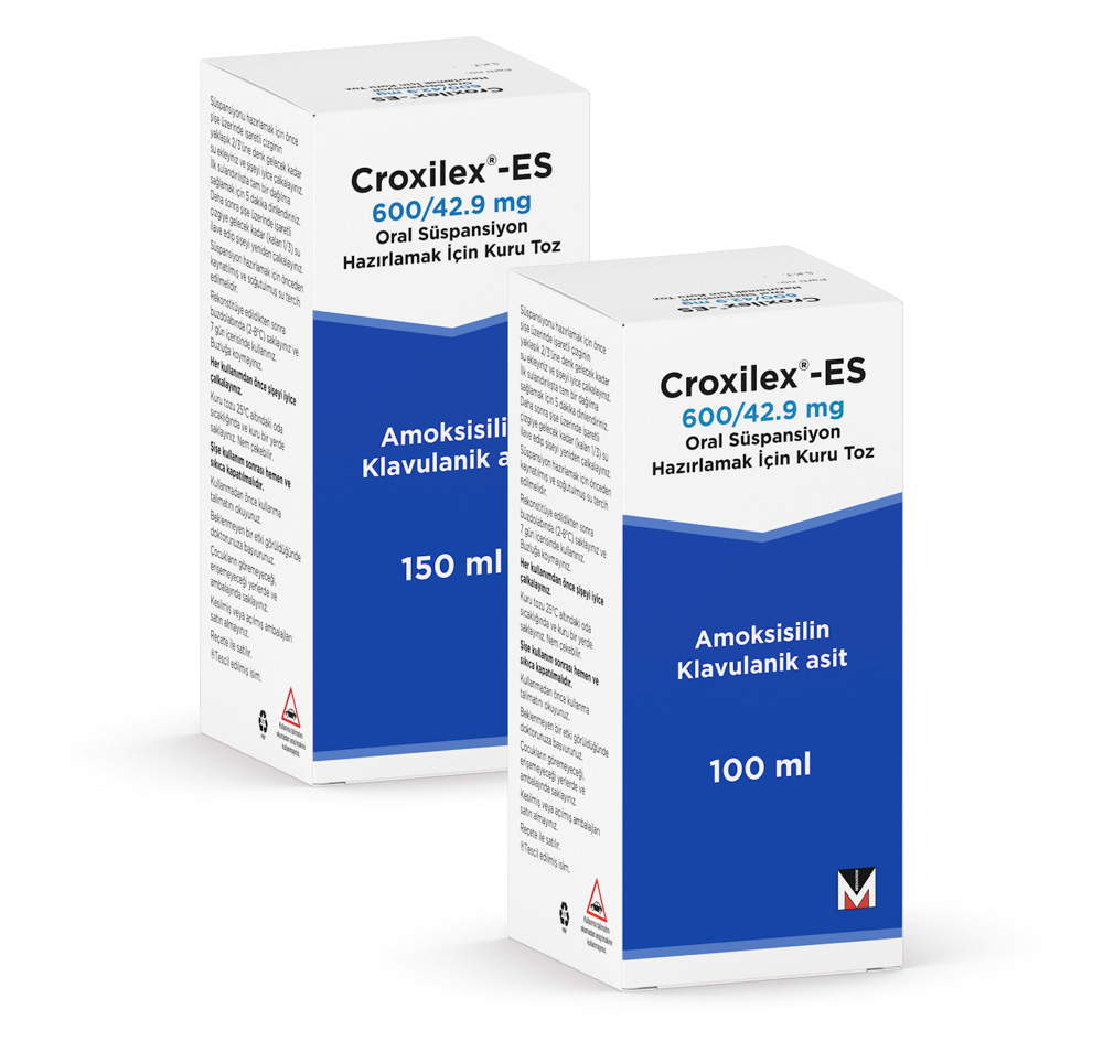 Croxilex-ES 600 mg /42,9 mg Oral Süspansiyon Hazırlamak İçin Kuru Toz 